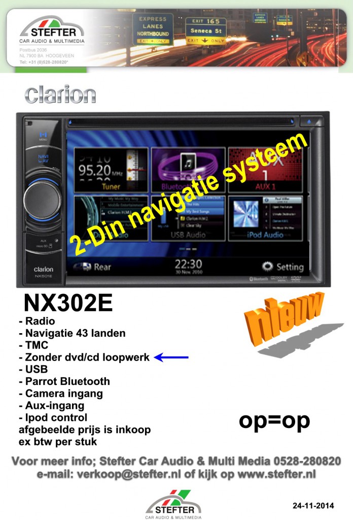 clarion nx302e